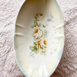 Small Vintage Floral Celery Dish from Germany Retro Home decor