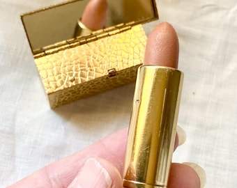Vintage Avon Lipstick with gold mirrored case 1950’s mid century collectible makeup cosmetics