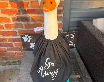 Go Away Goose Outfit – Funny Porch Decor (Fits 23–29″ Goose)