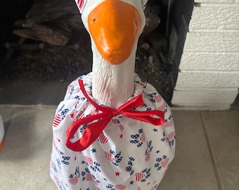 Costume da oca con stampa patriottica – Decorazione pop culture fatta a mano per oche da 58-74 cm