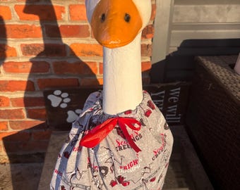 Handmade Spooky Holiday Goose Outfit – Winter Porch Decor (Fits 23–29" Goose)