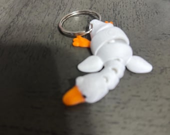 Portachiavi a forma di oca – Grazioso accessorio a forma di oca – Regalo divertente per gli amanti delle oche – Ciondolo fatto a mano