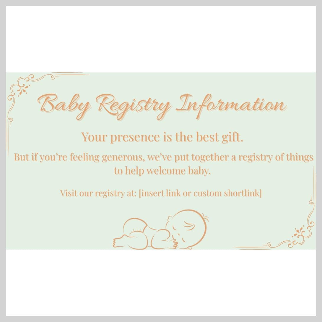 Registry Raffle Baby Registry & Diaper Raffle Insert Cards – Editable Canva Templates ...