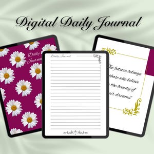 Daily Journal | Daisy Floral Cover | Inspirational Quote | Aesthetic Lined Notebook | Gift for Girls & Women. With discount Price.