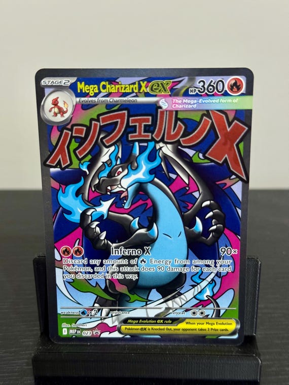 black and blue mega ex pokemon cards Pokmon TCG: Charizard X Ultra-Premium Collection : Toys & Games cementing its place as a must Mega Charizard X ex SAR