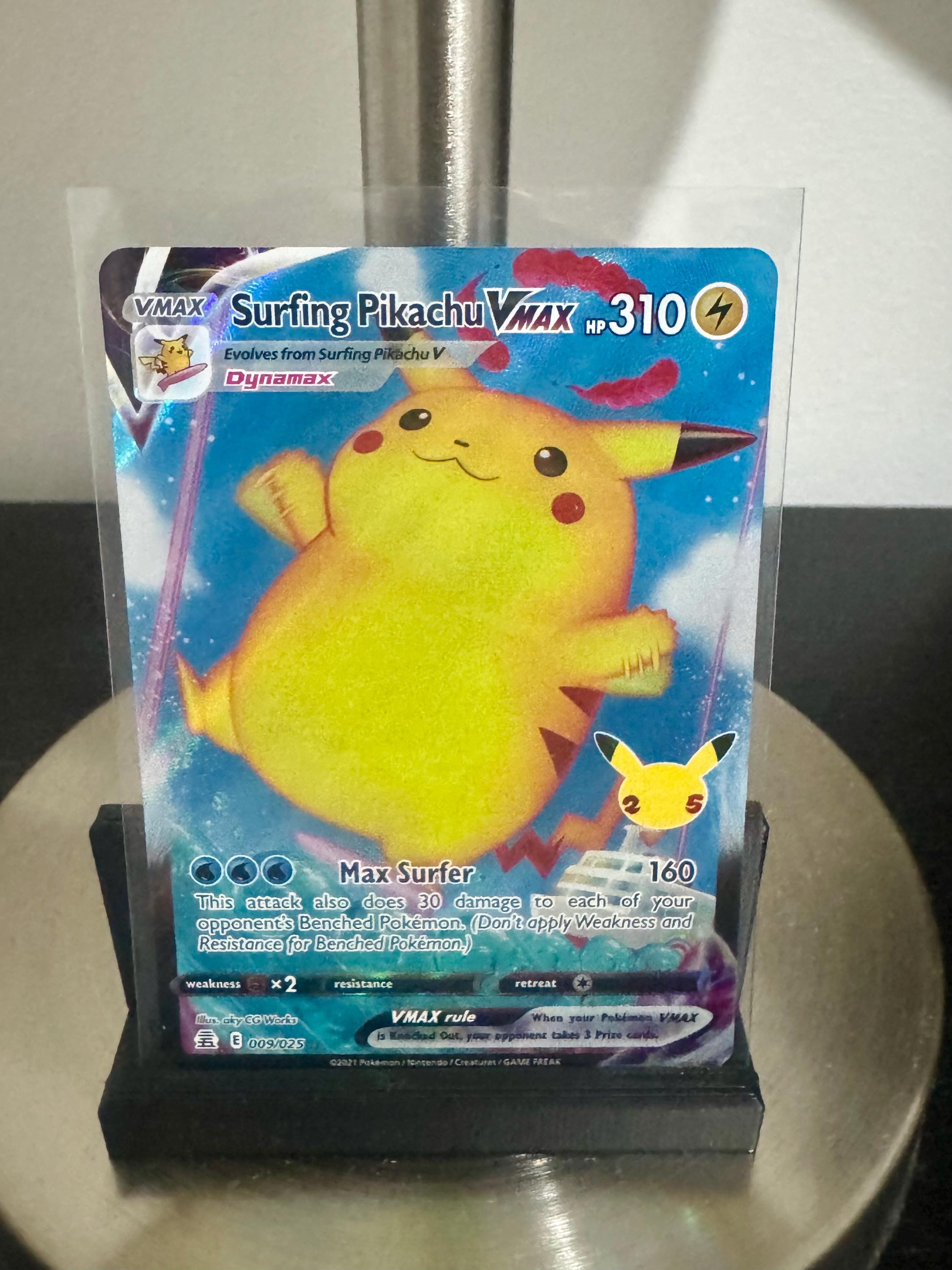 surfing pikachu vmax pokemon card Surfing Pikachu VMAX 009/025 Pokemon Celebrations Full Art Ultra Rare NM  2021