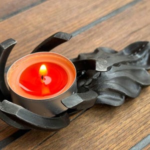 Forged Iron Candle Holder