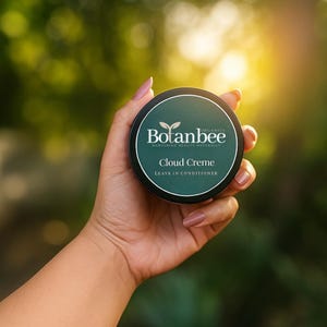 Botanbee Cloud Creme - Lightwieght Leave-in Conditioner for Dry or Low Porosity Hair | Marshmallow Root + Mango Butter + Protein-Rich Care