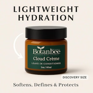Hydrating Leave-In Conditioner: Mango Butter & Marshmallow Root - Botanbee Cloud Creme