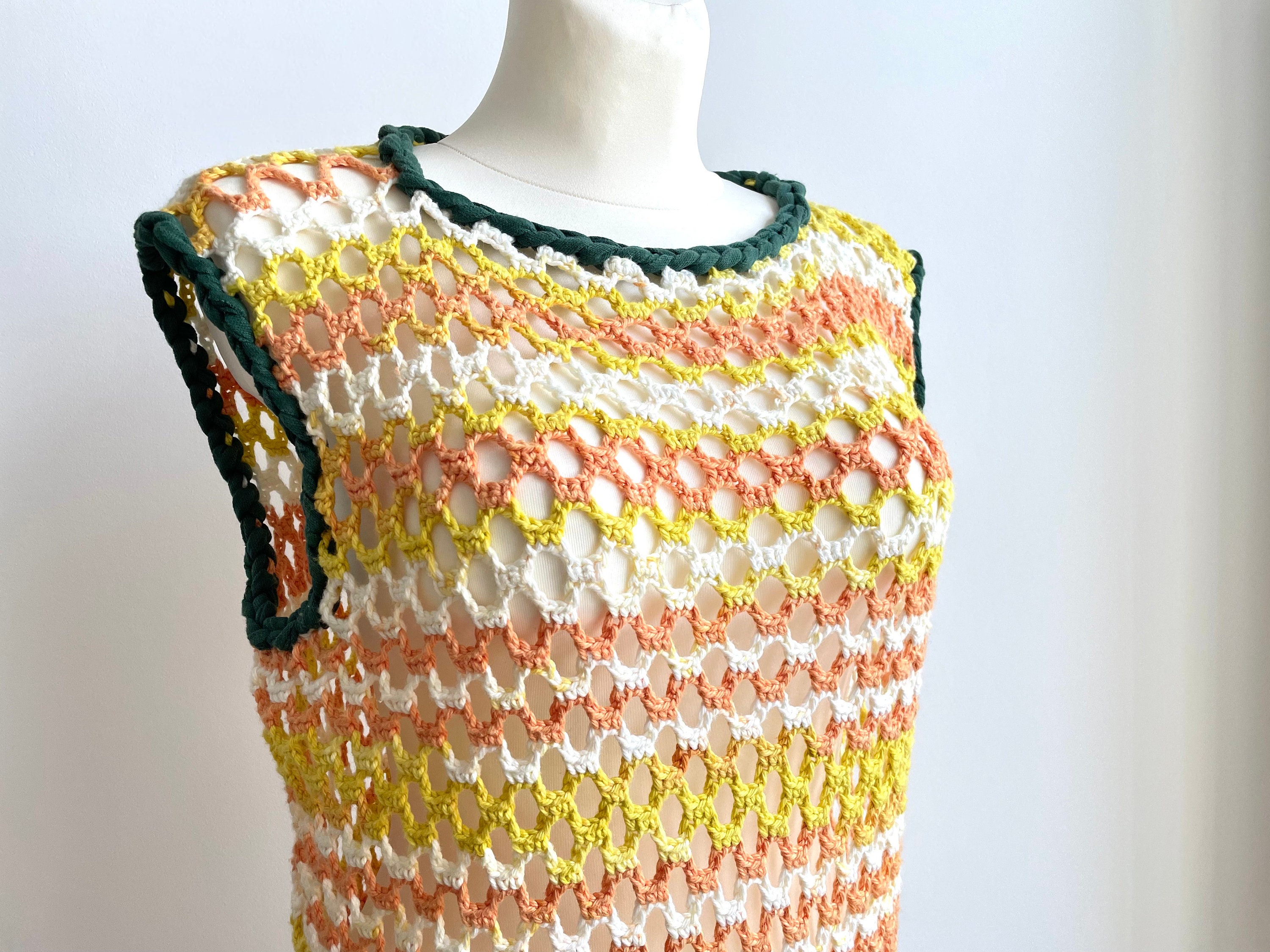 cami beach dress Glasto Crochet Mesh Dress Pattern – In Stitches by Marta main image 1