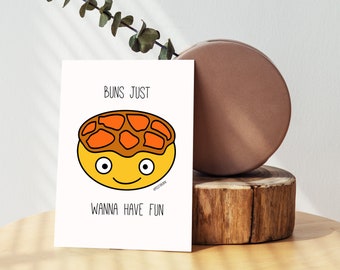 Hong Kong Pineapple Bun Bolobao Birthday Card. Hong Kong Funny Greeting cards and Happy Birthday cards.