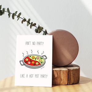 Hot Pot Party Födelsedagskort - Hong Kong / Asiatiska gratulationskort