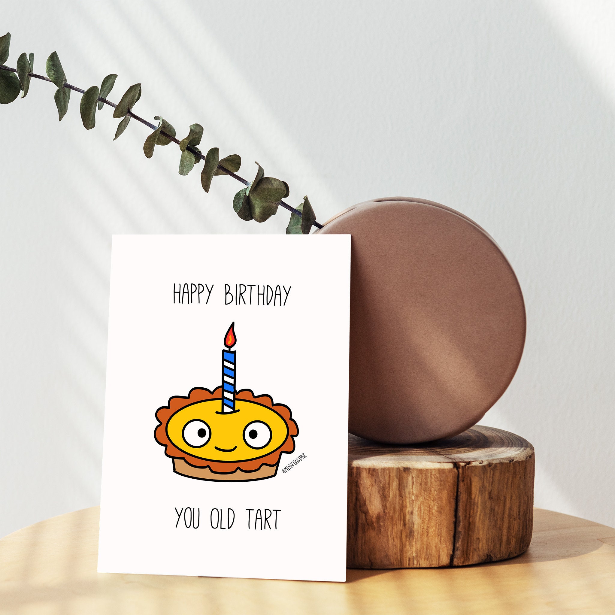 Hong Kong Egg Tart Birthday Card. Hong Kong Funny Greeting Etsy
