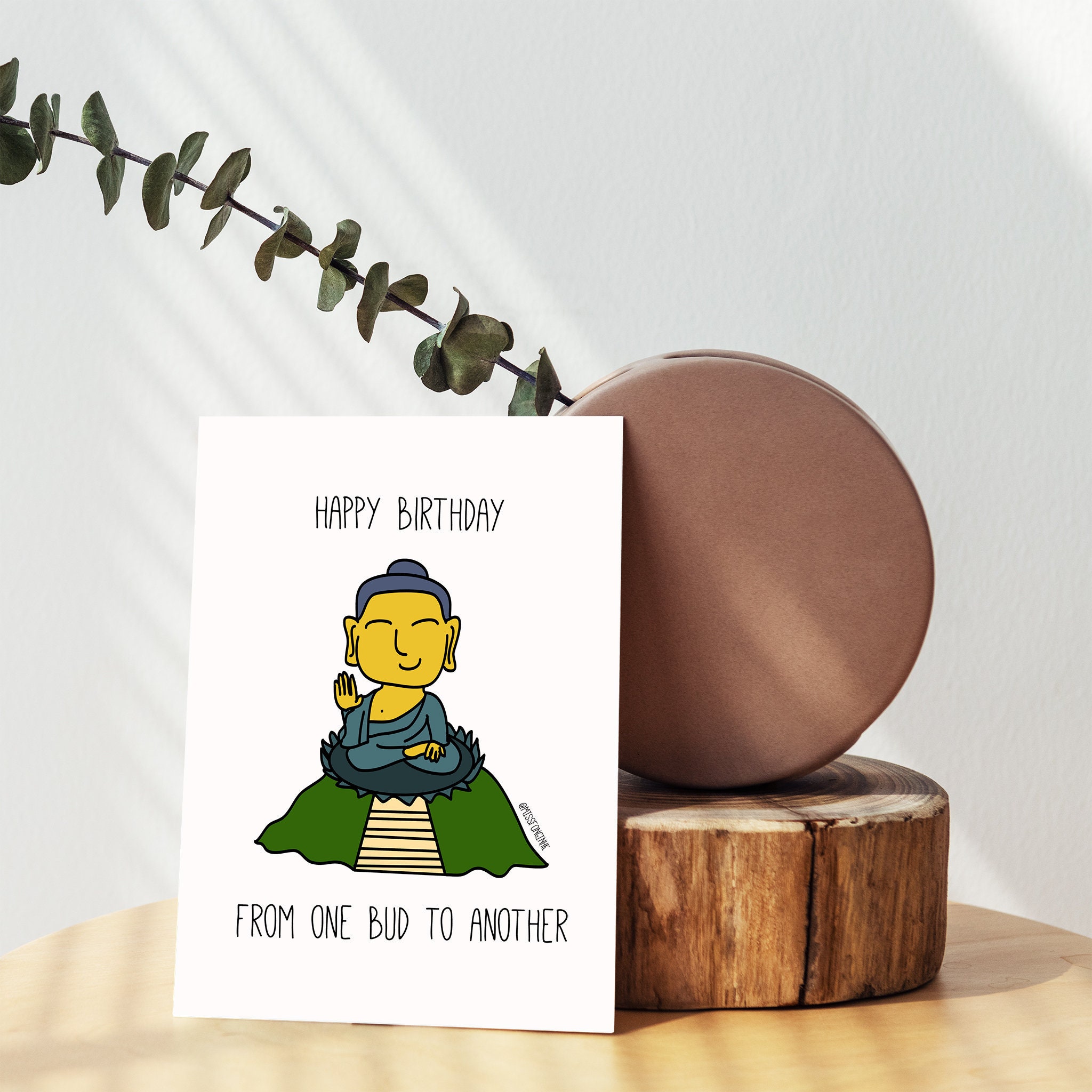 Hong Kong Big Buddha Birthday Card. Hong Kong Funny Greeting Cards