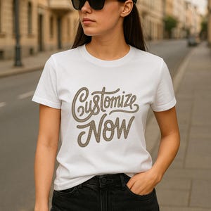 Mock-Up Bundle for Women&#39;s White T-Shirts - 5 Designs