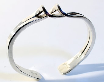 Waves Sterling Silver Cuff Bracelet