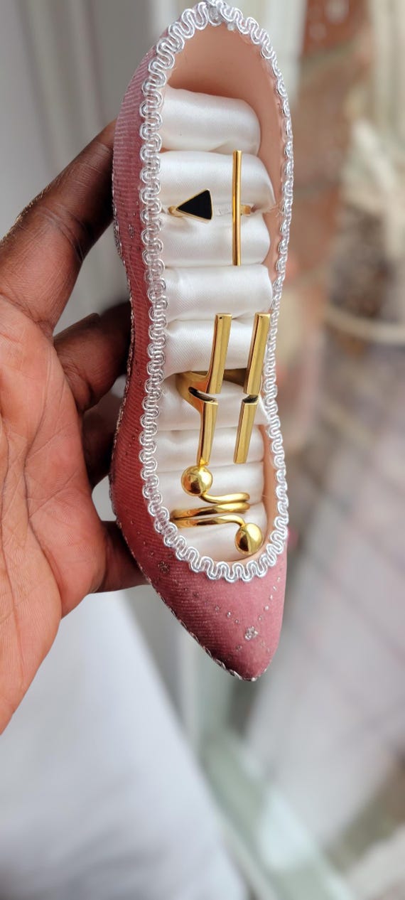 Handcrafted Brass Geometric Rings Set of 3| Modern Layered Statement Jewelry