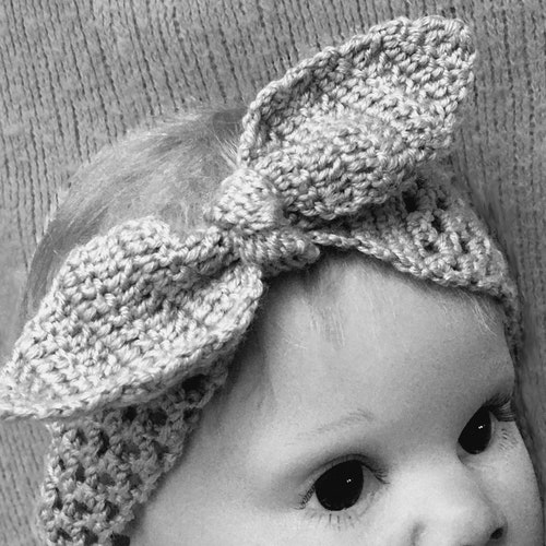 Baby Bow Headband Crochet Pattern Newborn 12 Months Infant Etsy