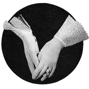 Vintage Crochet Glove Pattern 1930&#39;s Women&#39;s Accessories
