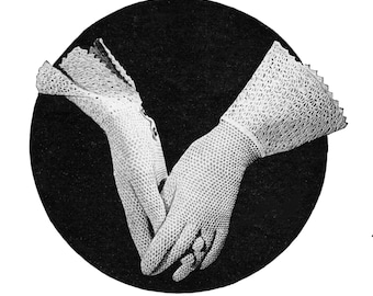 Vintage gehaakt handschoenpatroon jaren 30 damesaccessoires