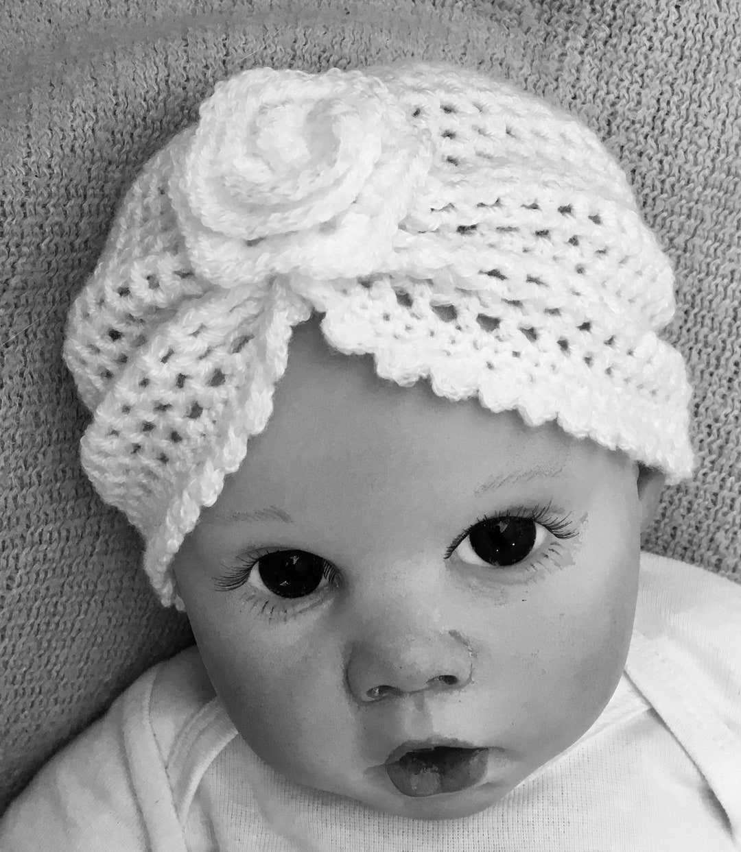 Baby Turban Hat Beanie Crochet Pattern Newborn Reborn Baby Etsy