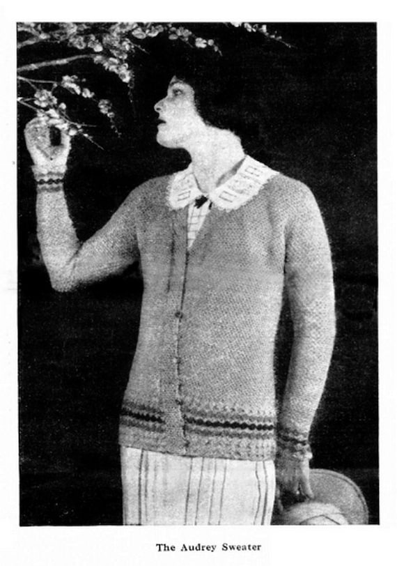 Vintage Crochet Women's Sweater Patterns 1920's Downton Abbey