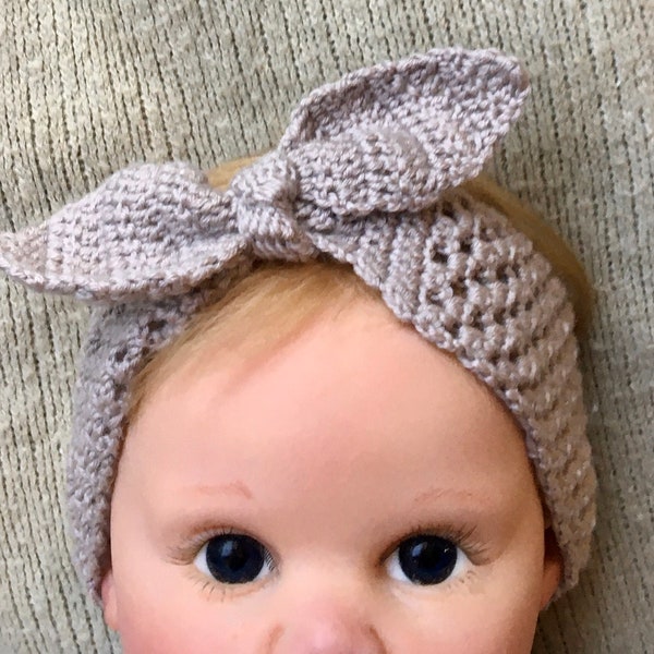 Baby Bow Headband Crochet Pattern Newborn - 12 months Infant Head Wrap