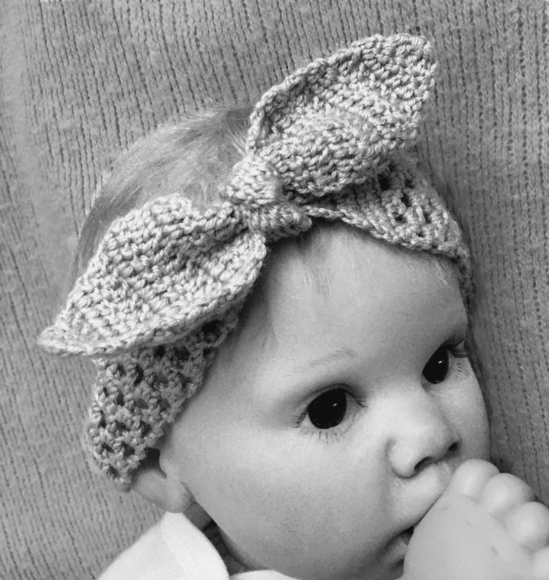 Baby Bow Headband Crochet Pattern Newborn 12 Months Infant Etsy