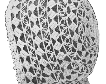 Vintage Crochet Baby Bonnet Pattern 1916 Lace Christening Easter Heirloom