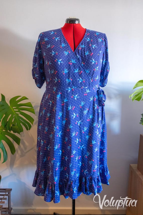 betsey johnson blue polka dot dress Vintage Betsey Johnson Floral Lace Up Dress – Recess