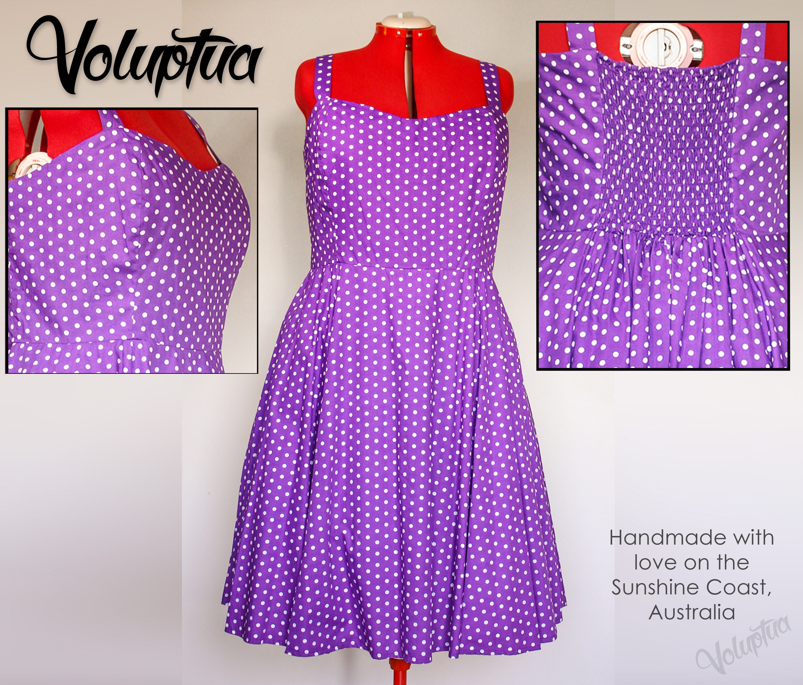 purple and white plus size dress