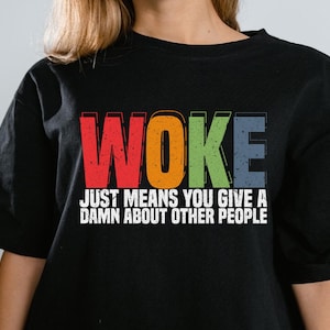 Woke Wall Art Printable | Woke LGBTQIA Equality Justice Png file digital download | Colorful Typography  Pride Png, | Activist Home Decor