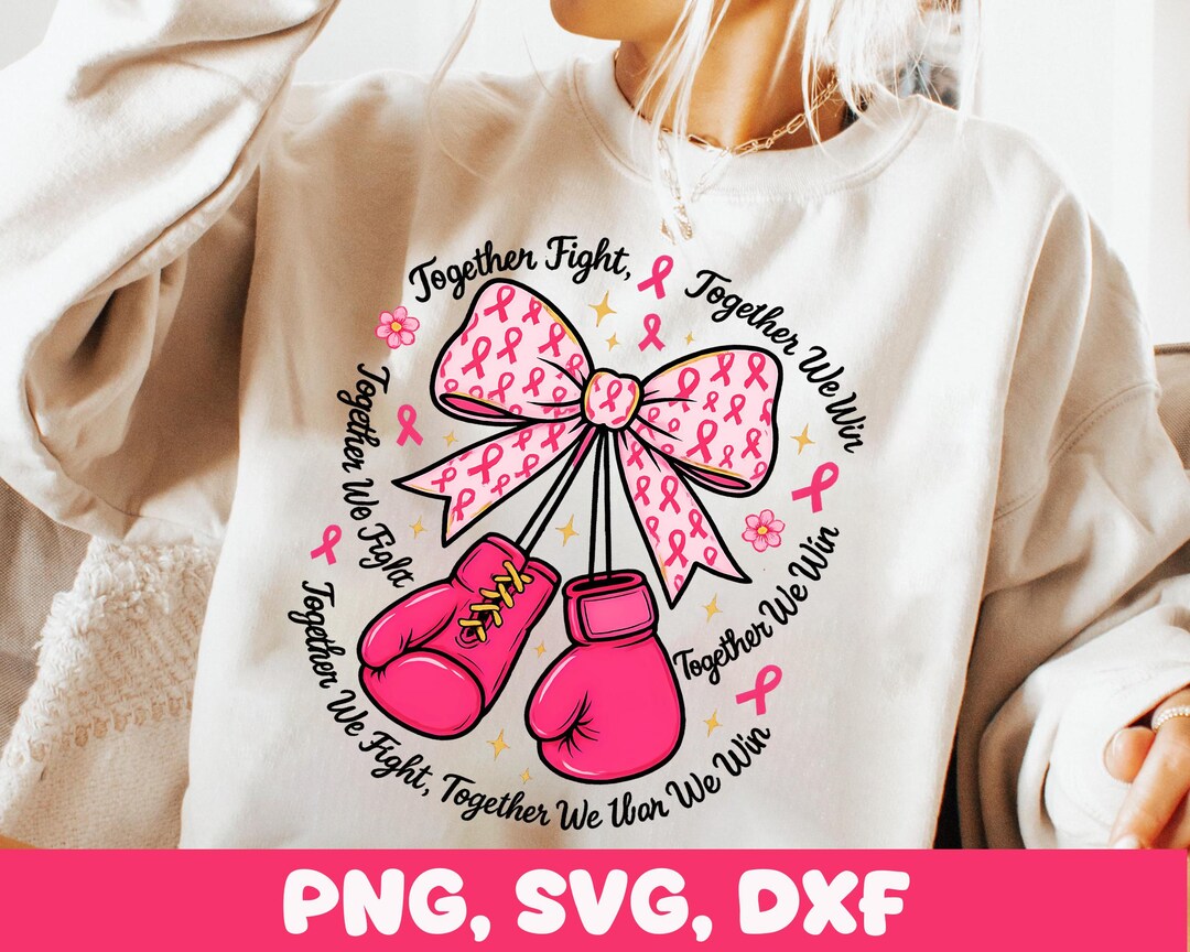 Coquette Boxing Gloves SVG, Breast Cancer Awareness Png, Preppy Pink ...