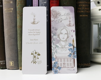 Charlotte Brontë Bookmark / Jane Eyre / Book gift / Teacher gift / Literary gift / stocking filler/ Bronte Sisters