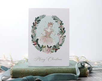 Sugar Plum Fairy Christmas Card - Nutcracker Christmas - Magical Christmas - Nutcracker Ballet - Vintage Christmas - greeting card