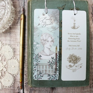 Emily Brontë Bookmark / Wuthering Heights/ Dark Academia / Book quote / Bronte sisters /Literary gift / stocking filler / poetry image 2