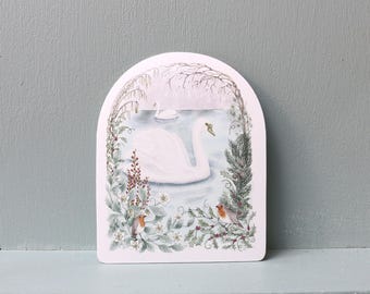 Waterproof Swan Sticker: Winter Wildlife Laptop/ bottle Decal