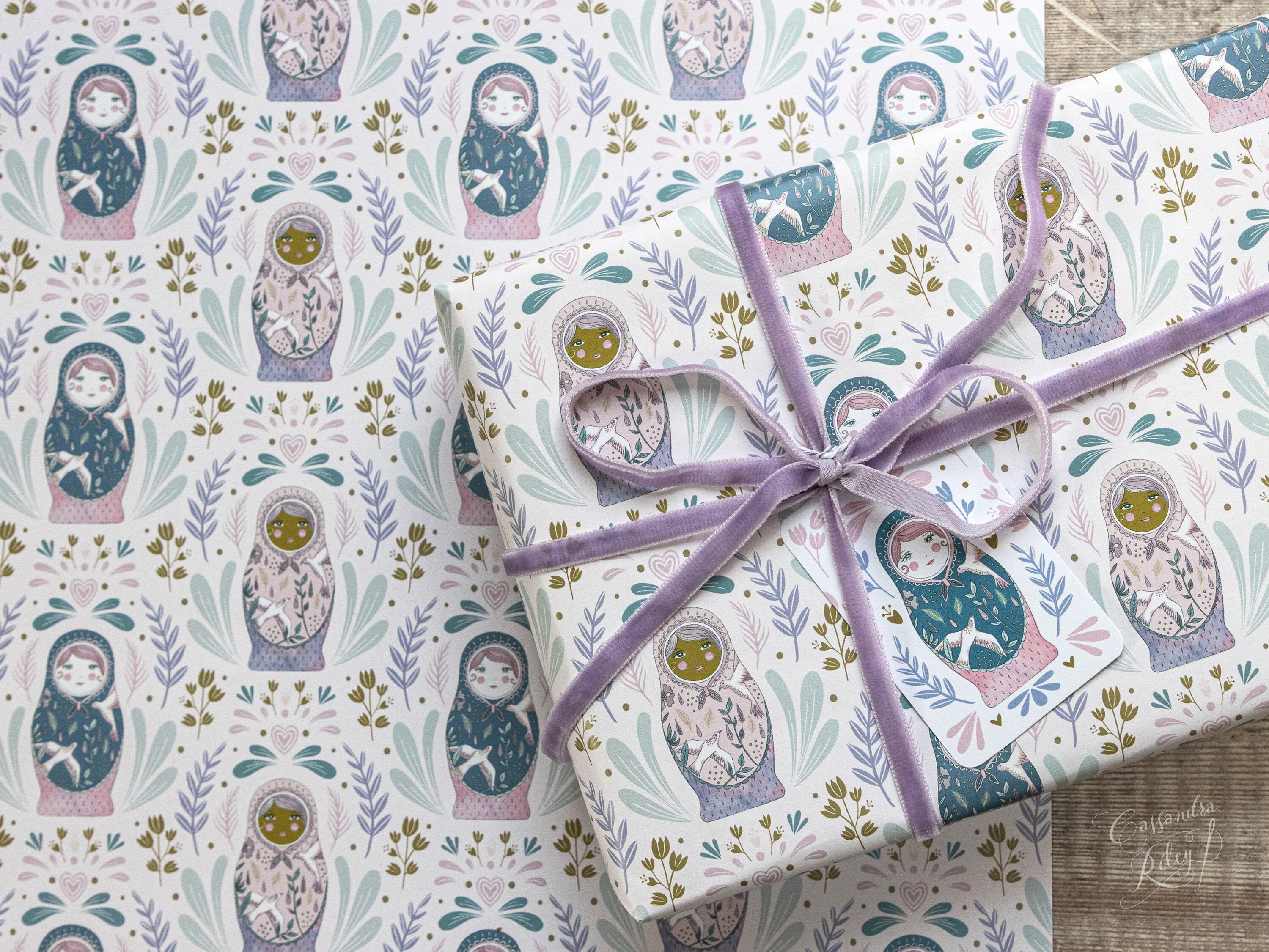 Matryoshka / Russian Doll Wrapping Paper