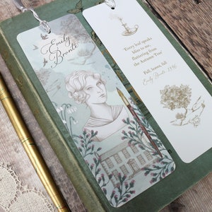 Emily Brontë Bookmark / Wuthering Heights/ Dark Academia / Book quote / Bronte sisters /Literary gift / stocking filler / poetry image 1