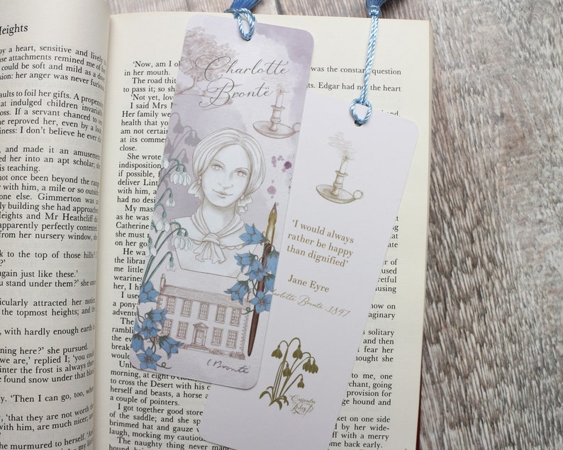 Charlotte Brontë Bookmark / Jane Eyre / Book gift / Teacher gift / Literary gift / stocking filler/ Bronte Sisters image 4