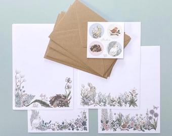 Letter Writing Set - Nature themed - Four Seasons - Animals