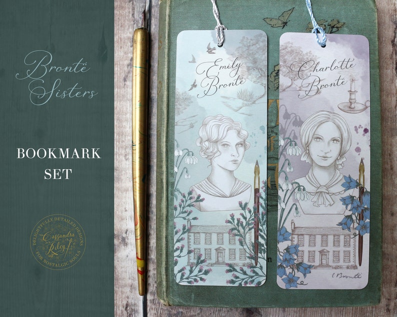 Emily Brontë Bookmark / Wuthering Heights/ Dark Academia / Book quote / Bronte sisters /Literary gift / stocking filler / poetry image 4