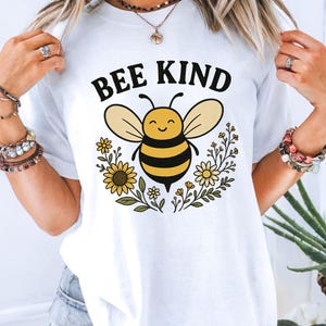 Bee Kind T-Shirt: Softstyle Unisex Tee - Positive Vibes Graphic