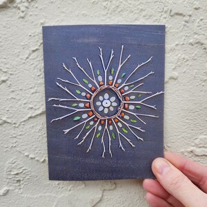 carte mandala nature / lune vierge / mandala lune / carte de voeux / carte vierge / photographie de la nature / carte d'amant de la nature / carte du zodiaque