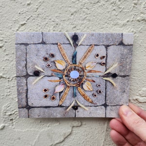 Carta mandala natura/luna gemini/mandala luna/biglietto d'auguri/biglietto bianco/fotografia naturalistica/carta amante della natura/carta zodiacale