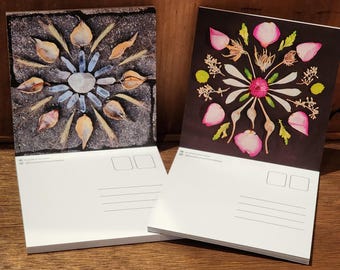 nature mandala postcard book / original photography / nature art / mandala art / moon mandala / nature photography / earth art