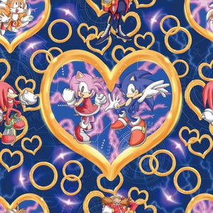 Sonic the Hedgehog Stoff klassisches Spiel 100% Baumwollstoff Videospiel-Stoff Cartoon Anime Baumwollstoff halber Hof