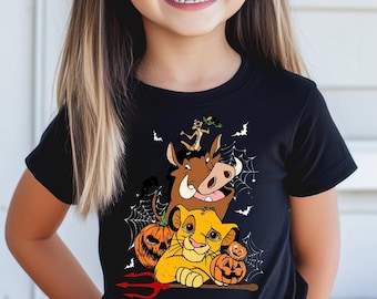 Lion King Hakuna Matata Halloween shirt, Simba Pumbaa Timon The Lion King Halloween shirt, Cartoon Halloween Hakuna Matata Shirt