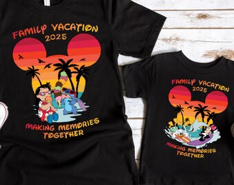 Cartoon Family Vacation 2026 Group Shirt, Matching Family Shirts Summer Trip Outfits,Family Holiday Tees,Beach Getaway Shirt,Family Tee