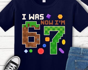 I was 6 Now I'm 7 Birthday Gift for Boys Kid Cute T-Shirt,Retro Birthday Shirt,Kids Age 7 Tee,Boys Birthday Outfit,Cute Seventh Birthday Top